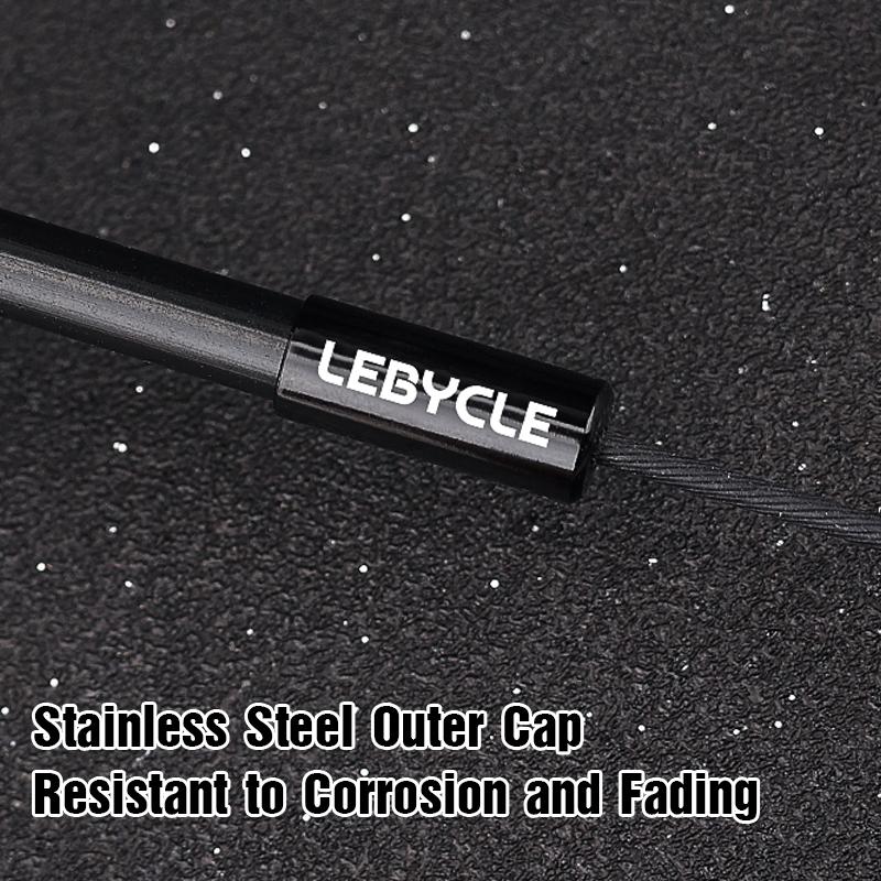 LEBYCLE MTB Road Bike Brake Line 1.7m Derailleur Shift Lnner Wire 1.55/2.1m Brake Hose 2.5m Teflon Coated Bicycle Cable