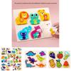 Wooden Childrens 3d Puzzle Set With Animal And Dinosaur Figures For Early Education