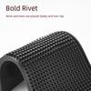 Black Non-Slip PVC Rectangular Coaster with Drainage