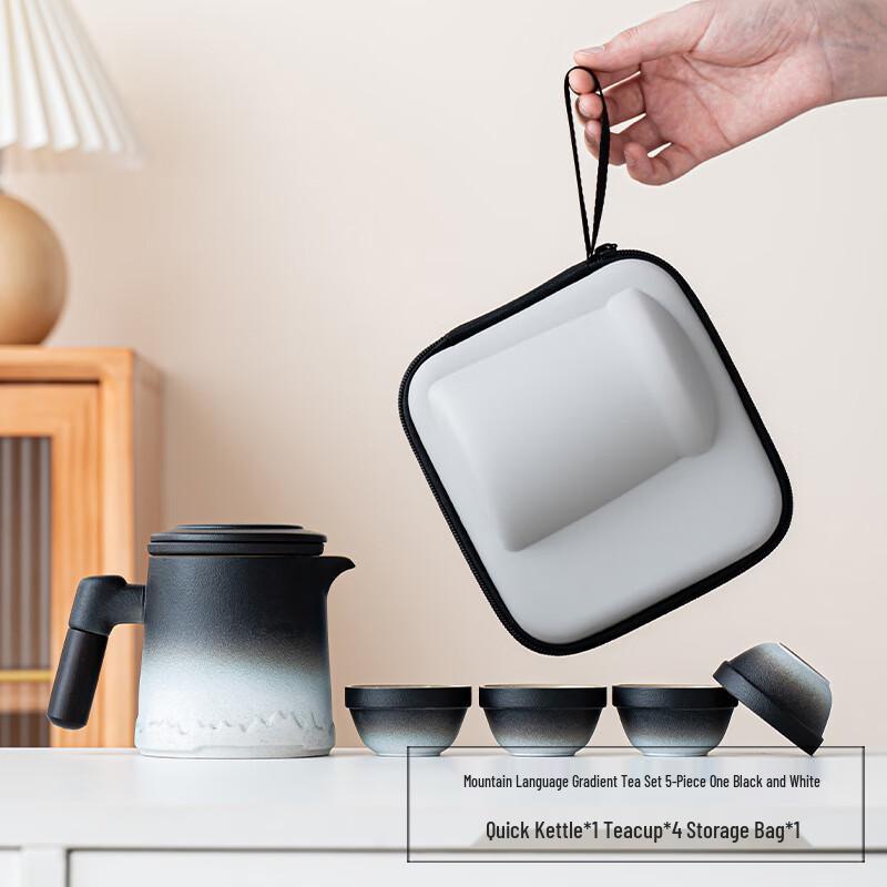 Chaxun Shanyu Portable Coarse Pottery Tea Set