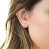 Dongdaemun Circle Stud Earrings, Fashionable Korean Exquisite Temperament Earrings, High-End Simple Hollow Earrings