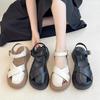 Thick-soled Bag Head Sandals Female Summer 2025 New Versatile Student Fairy Style with Skirt Retro Roman Beach Shoes