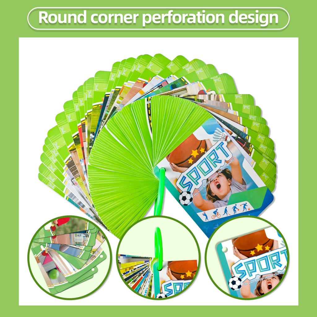 45 Realistische Sportkarten, Einführung in verschiedene Sportarten, Baby-Erleuchtung, Eltern-Kind-Interaktion Bildungskarte