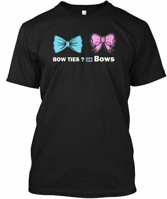 Bowties Or Bows Gender Reveal TTshirt Made in the USA Size S to 5XL 2XL