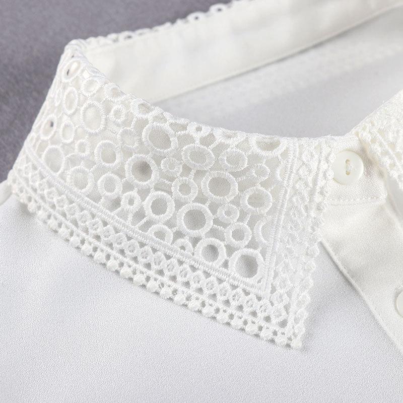 Japan And Korea Versatile Flower Embroidery False Collar Women'S Shirt Collar Shawl False Collar Shirt Clothing Accessories