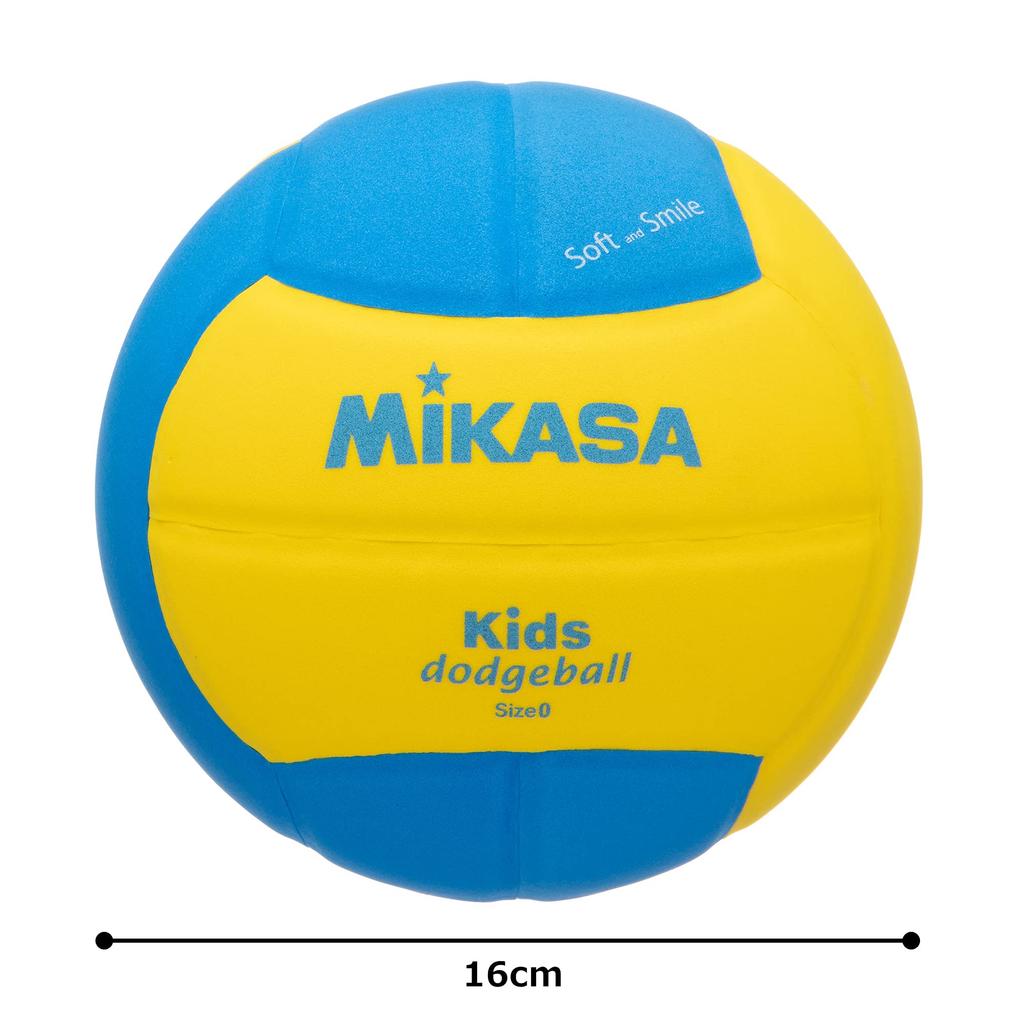 MIKASA Smile Dodgeball 0 batolata až základní škola 150g Doporučený vnitřní tlak Ne. (pro studenty) Žlutá/Modrá SD00-YBL 0.10-0.15 (kgf/cm2)