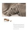 Gentle Style V-neck Pure Wool Knit Dress - Slim Fit Long Sleeve for Autumn & Winter