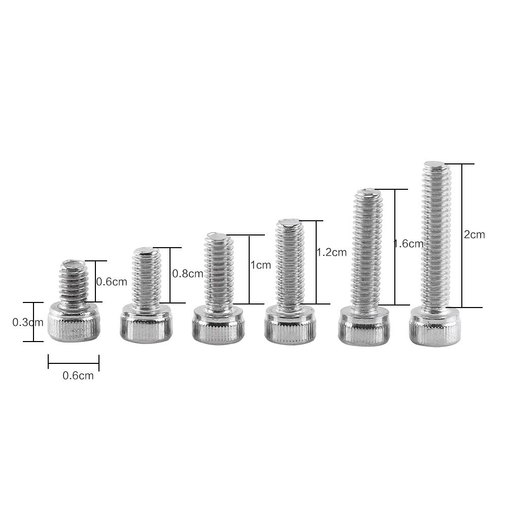 M4 A2 Stainless Steel Hex Socket Screws With Hex Nuts Assortment Fasteners( Head)