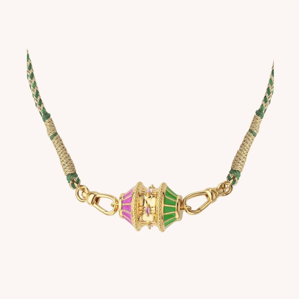Ethnic Style Beaded Necklace Zircon Bohemian Multicolor Necklace Women's Collarbone Chain  Unisex