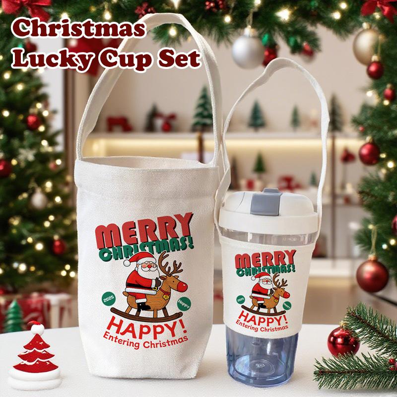 New Christmas Milk Tea Cup Cover Office Portable Mobile Coffee Cup Student Thermos Cup Protective Cover Universal