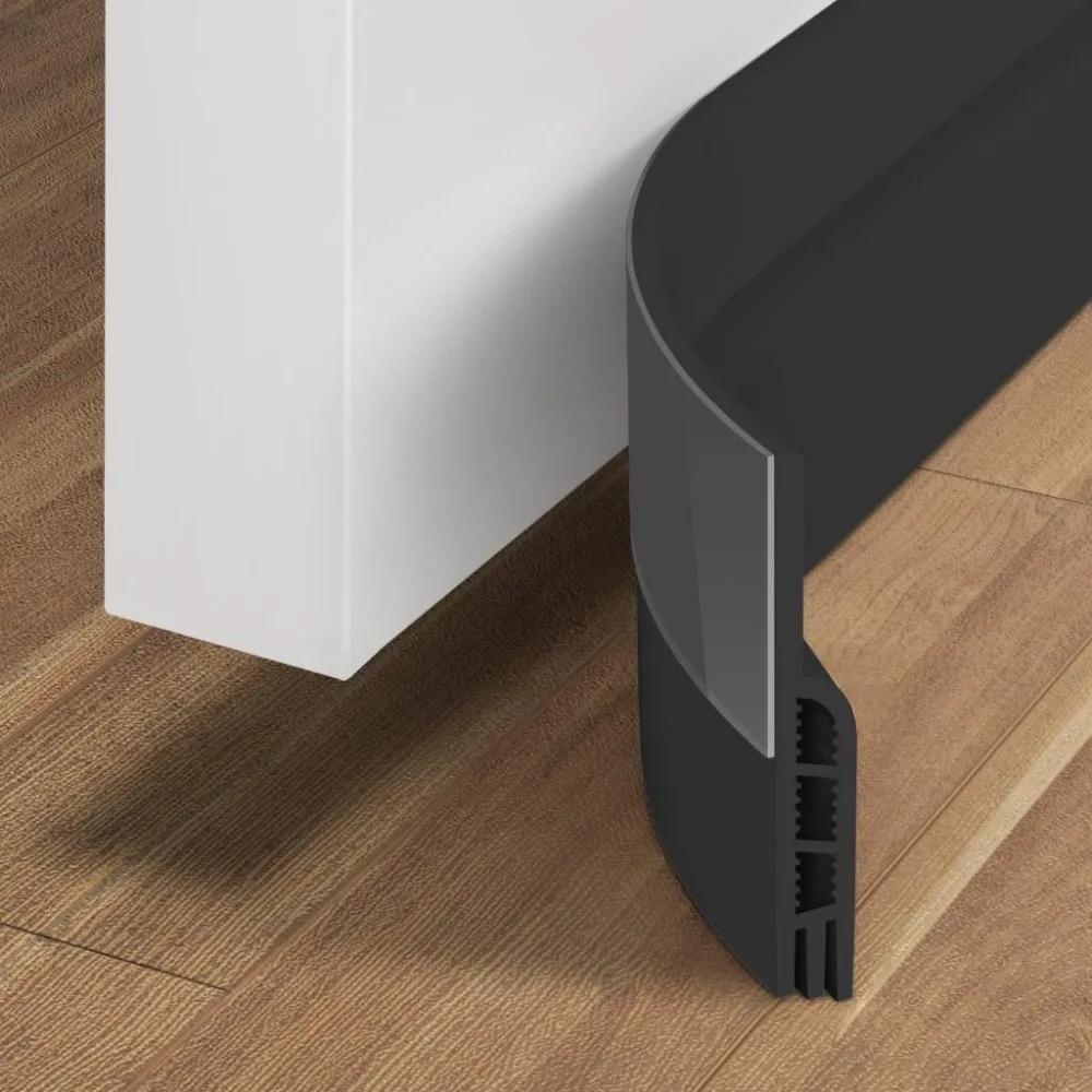

1PC 1m/39.37inch Self Adhesive Door Bottom Seal Strip Winter-Proof Dust-Proof Door Weather Stripping Strong Adhesive Windshield (black,1m) чорний