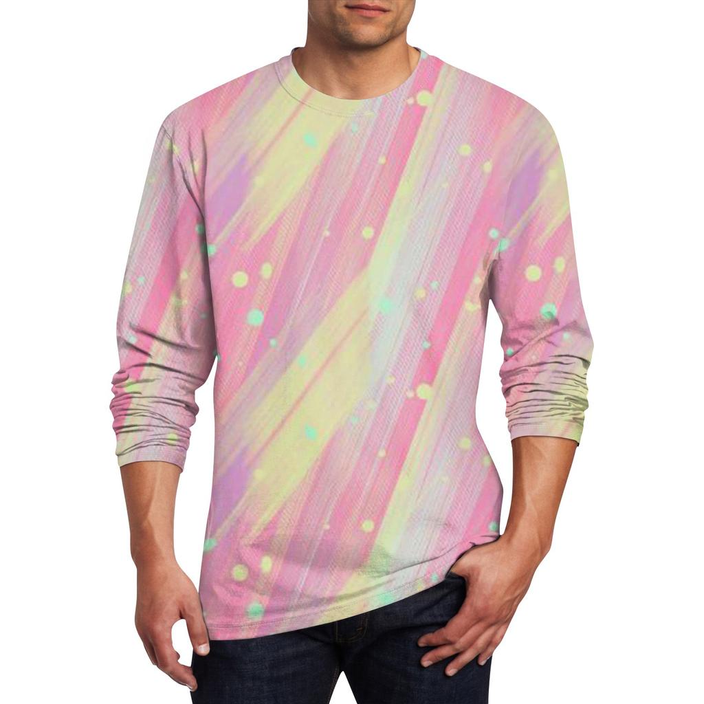 Men's T Shirt O-Neck Clothing Apparel Outdoor Long Sleeve Print Fashion Designer Vintage
