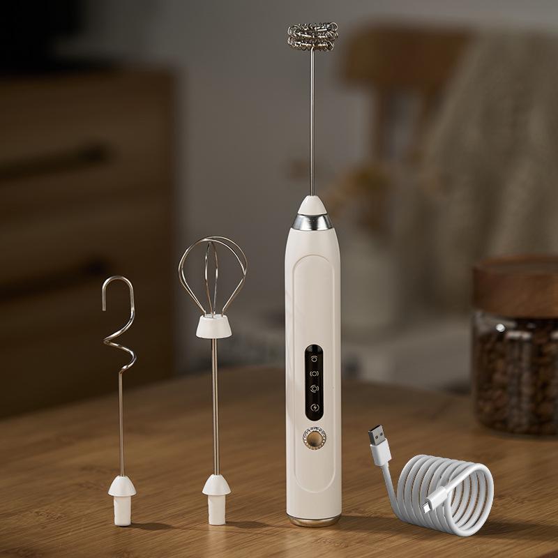 Rechargeable Handheld Electric Milk Frother & Egg Beater