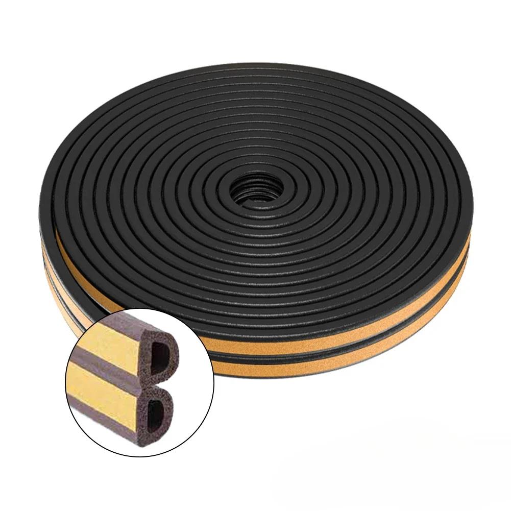 5m/10m Weather Stripping Door Seal Strip Diep Self-adhesive Draft Stopper Tape Window Insulation Noise Rubber Sealing Strip