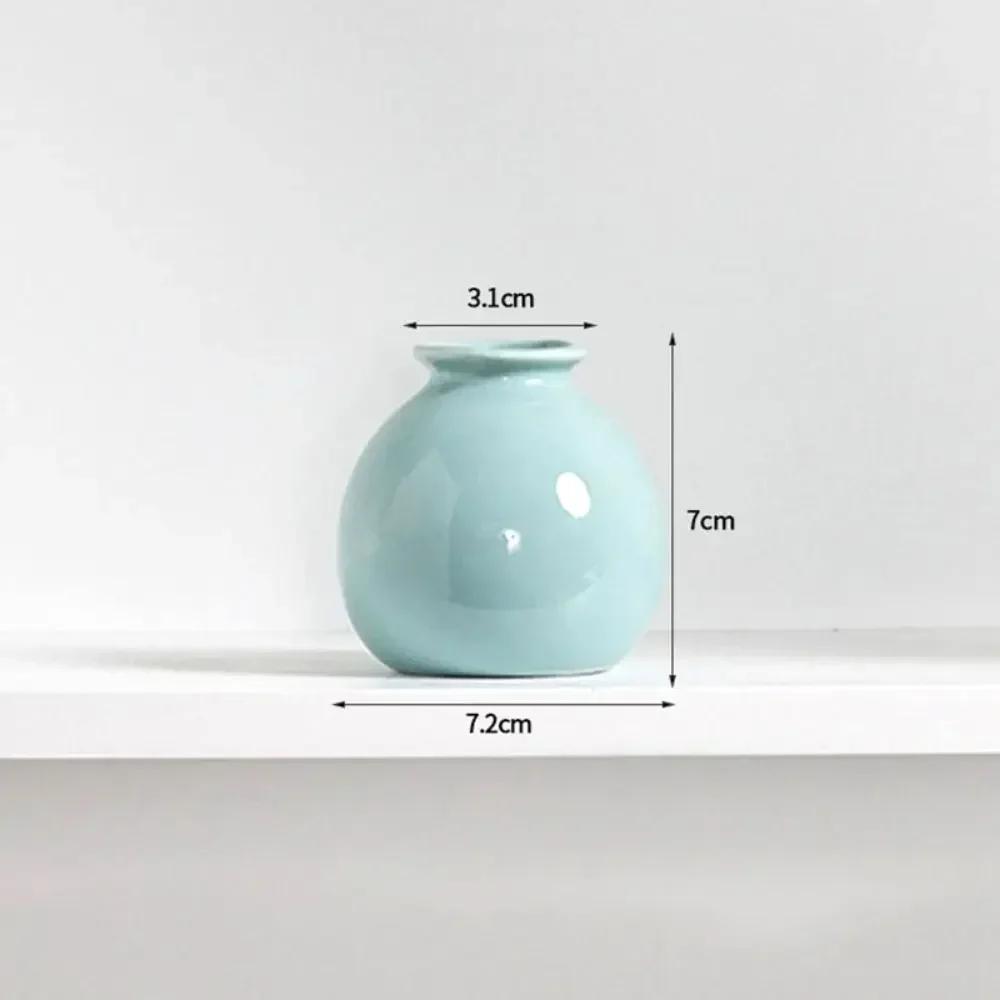 1 Pcs Flower Vase Hydroponics Ceramics Vase Colorful Desktop Ornaments Creative Flower Plant Pots Home Decor Decoration Maison