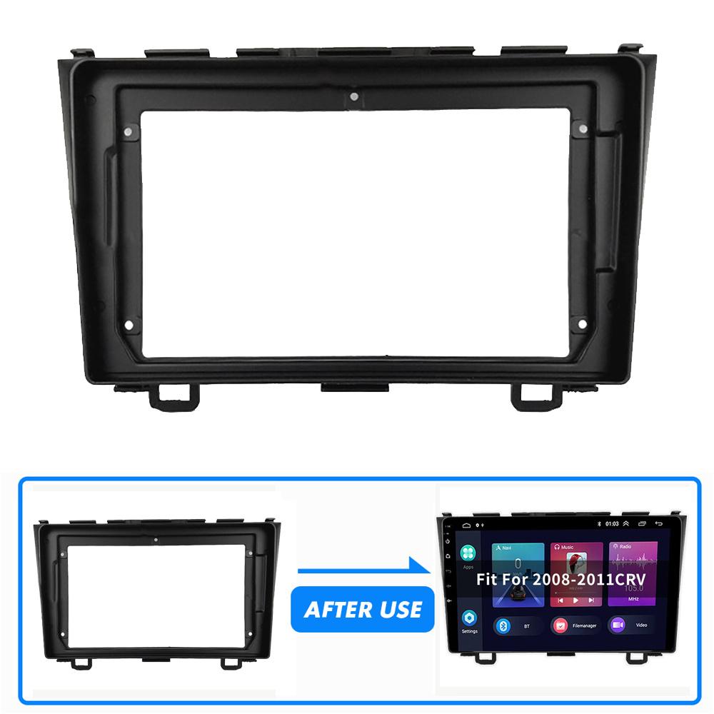 

Рамка для автомагнитолы, лицевая панель, материал ABS, рамка для GPS-навигации, комплект для замены и установки для Honda CRV 2008 2009 2010 2011 чёрный