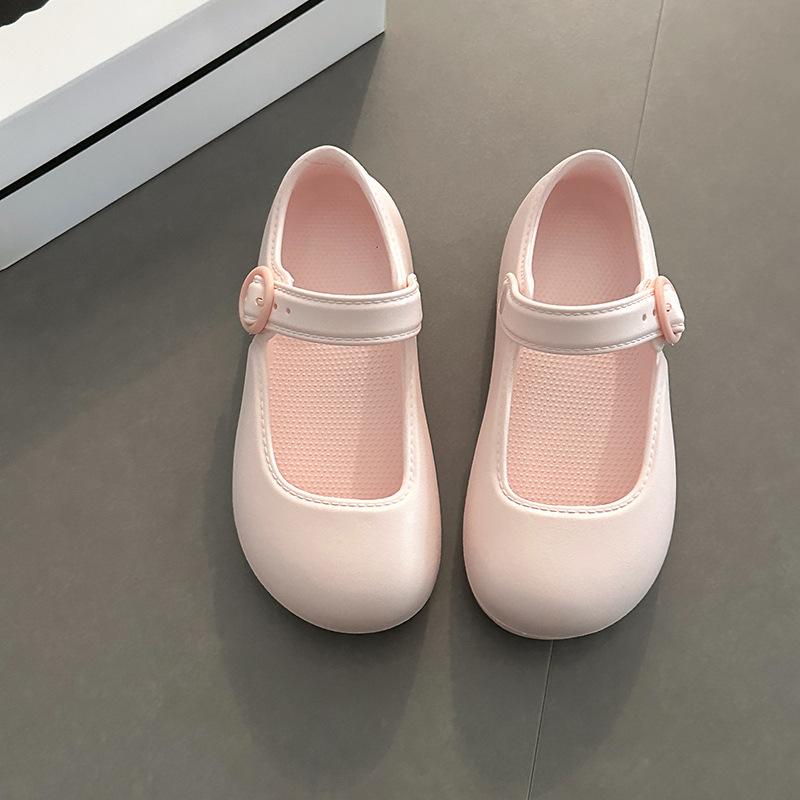 Korean version of design sandals round head shallow mouth Mary Jane shoes women's summer new thick-soled versatile casual flat-soled single shoes