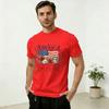 USA 250th Years America Floral Birthday Patriotic 4th of July TShirts for Unisex Vintage Cotton Crew Neck Short Sleeve Plus Size