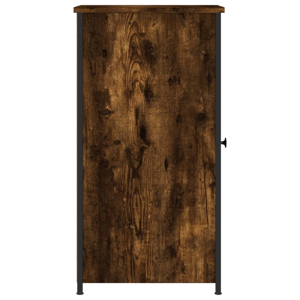 Nightstand Smoked Oak 32x42x80 Cm Engineered Wood
