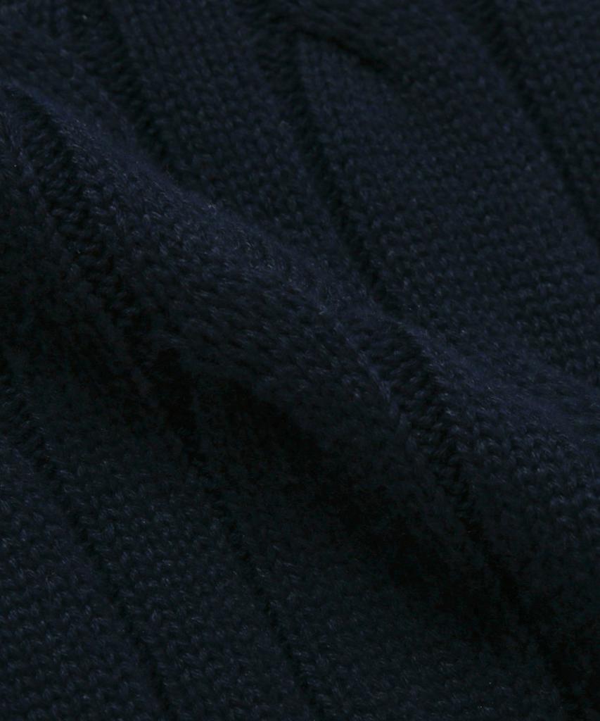 TRILLION Layered Cable Knit_Navy