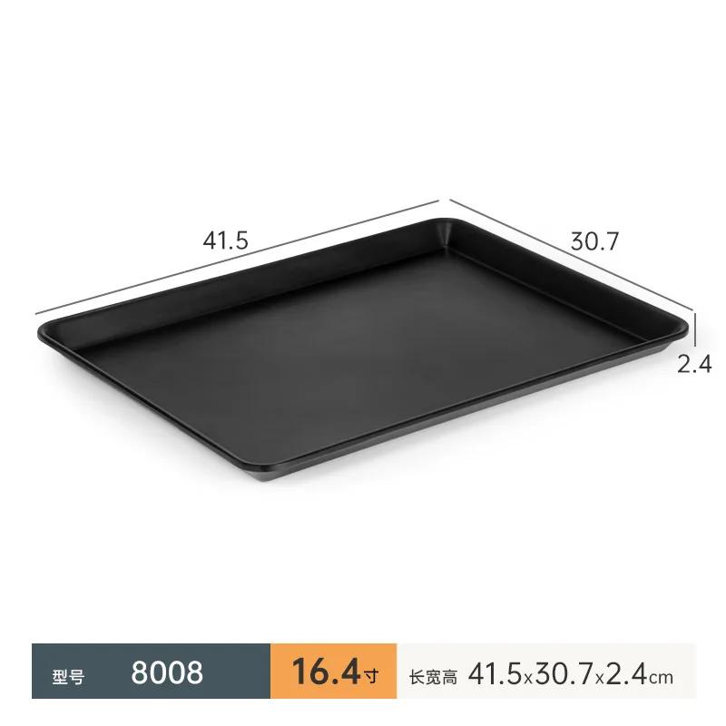 1 Pc Melamine Black Plate Restaurant Flat Dinner Plate Tableware
