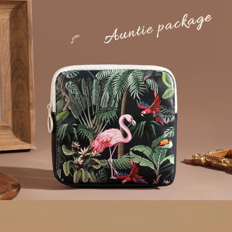 Large Capacity Sanitary Pads Bag Portable Mini Data Cables Organizer Multipurpose Women Girls Cosmetic Makeup Bag Coin Purse