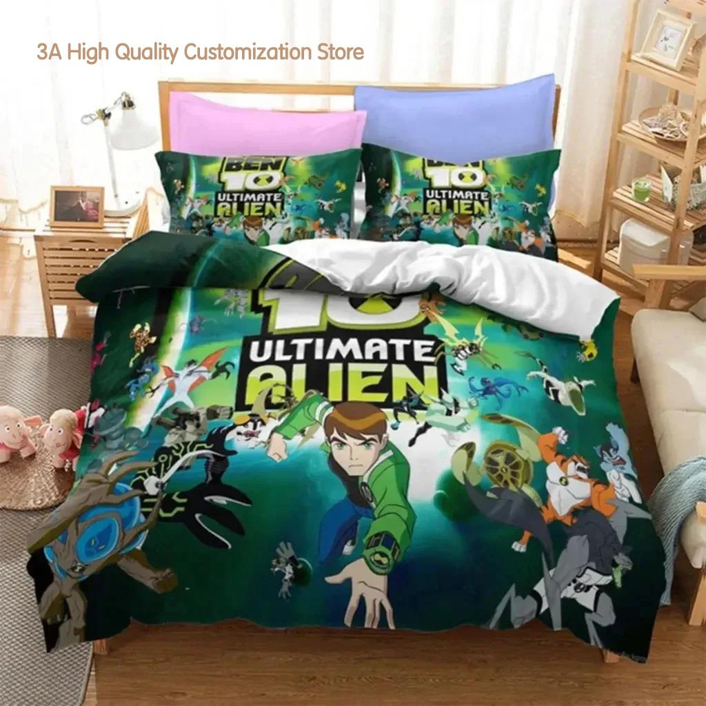 3d Print Ben Alien Force 10 Teenage Hacker Bedding Set Boys Girls Twin Queen Size Duvet Cover Pillowcase Bed Boys Adult