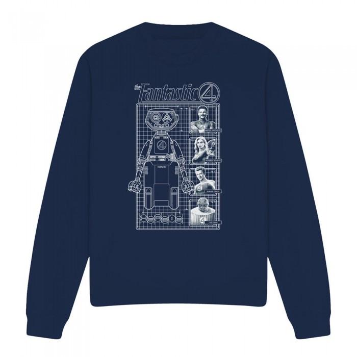 Fantastic Four Unisex Adult First Family And Herbie Blueprint Sweatshirt