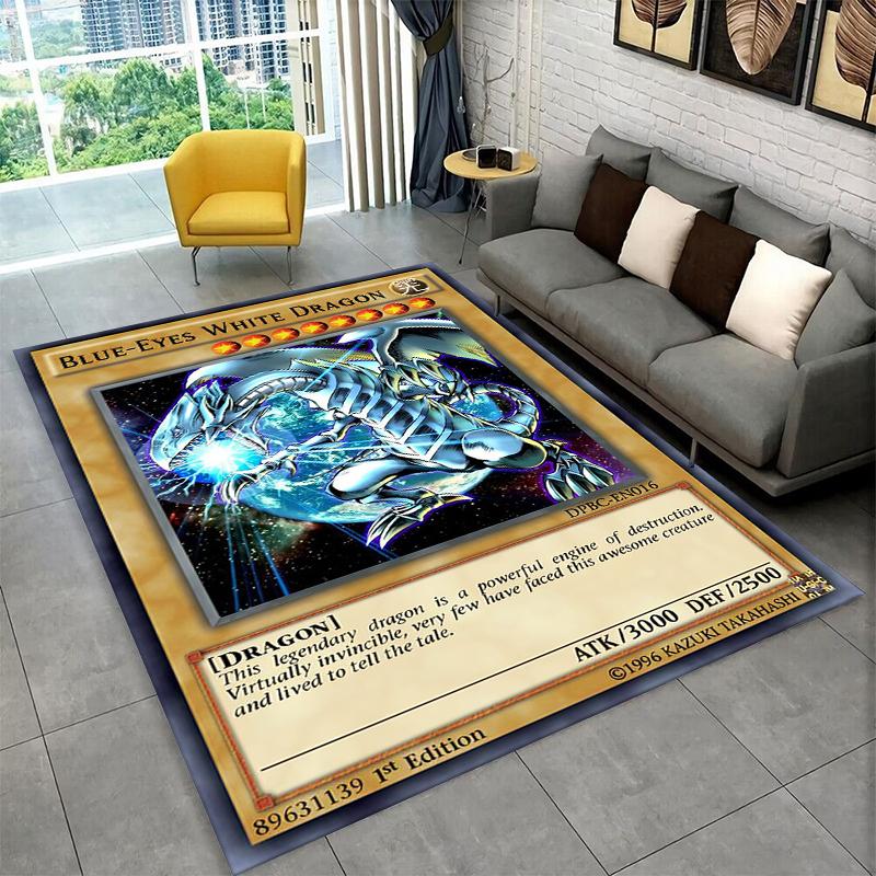 

Yu-Gi-Oh Monster Card Cartoon Anime Carpet Rug for Bedroom Living Room Sofa Doormat Home Decor,Kid Game Area Rug Non-slip Gift 40x60cm