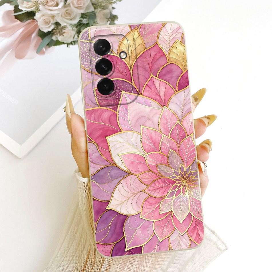 For Samsung Galaxy A56 A36 Cute Cat Flower Cartoon Phone Case For Samsung A36 A56 5G Shockproof Soft Silicone Covers Bumpers