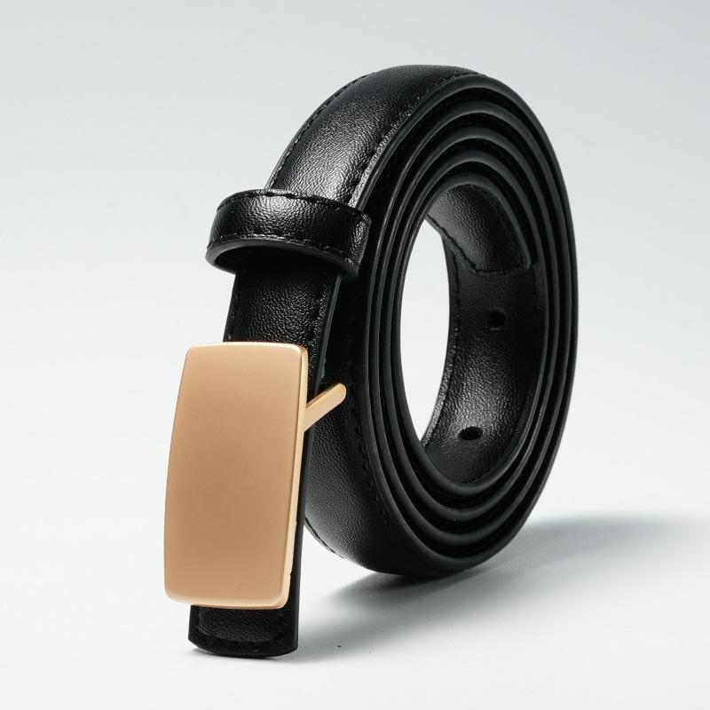 Women'S Belt Smooth Buckle Women'S Belt New Pants Band Dress Decorative Women'S Skirt Versatile Thin Belt Women'S