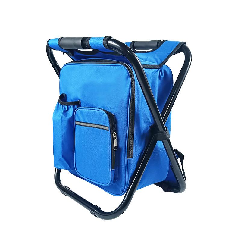 Portable Multifunctional Folding Stool: Outdoor, Beach & Fishing Chair with Insulated Backpack
