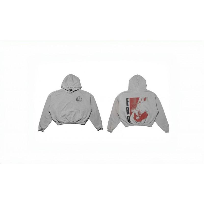 Mens Oversized Hooded Sweatshirt With Graphic Print Winter Streetwear Cotton Blend Pullover
