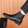 Men Chelsea Boots Genuine Leather High Top Ankle Shoes Pointed Toe Brand Retro Comfortable Big Size 47 48
