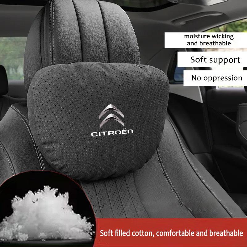 Car Headrest Cover Seat Head Rest Neck Pillow Protector For Citroen DS 3 C4 C3 C5 Aircross Berlingo Celysee Cactus Picasso Saxo