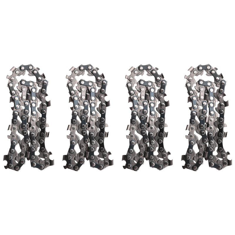 

AEE4-4Pcs Mini Chainsaw Chain 4 Inch Guide Saw Chain 1/4 LP Pitch, 28 Sections For Electric Protable Handheld Chain Saw Easy Ins