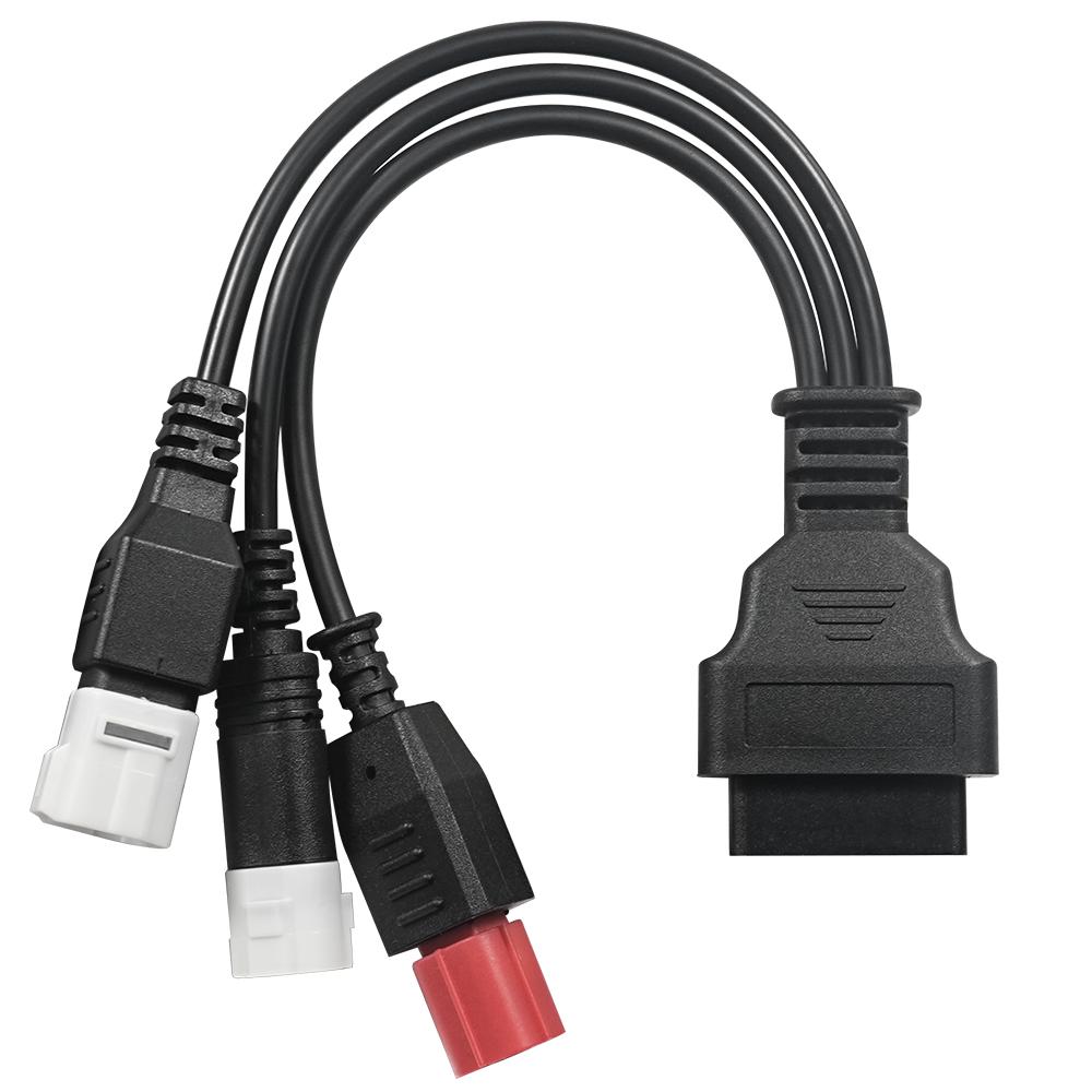 

2025 3 IN 1 for Yamaha 3pin 4pin and Honda 6pin OBD2 Motorcycle Diagnostic Connector Cable Adapter OBD 2 Motor Extension cable 3P 4P 6P 3IN 1