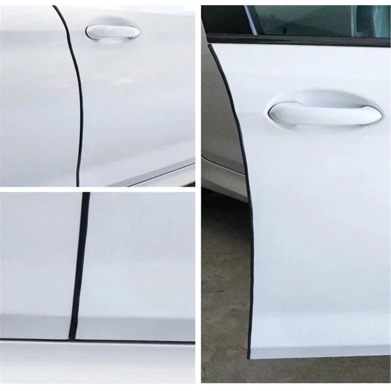 Protector de Borde de Puerta de Coche de 5M Universal Tira Antiarañazos para Auto Moldura Cromada Tira de Sello para Salida de Aire Capó de Puerta Maletero