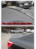 Car Rear Trunk Spoiler Lip Roof Tail Wing Carbon Fiber Adjustable For Car Sedan