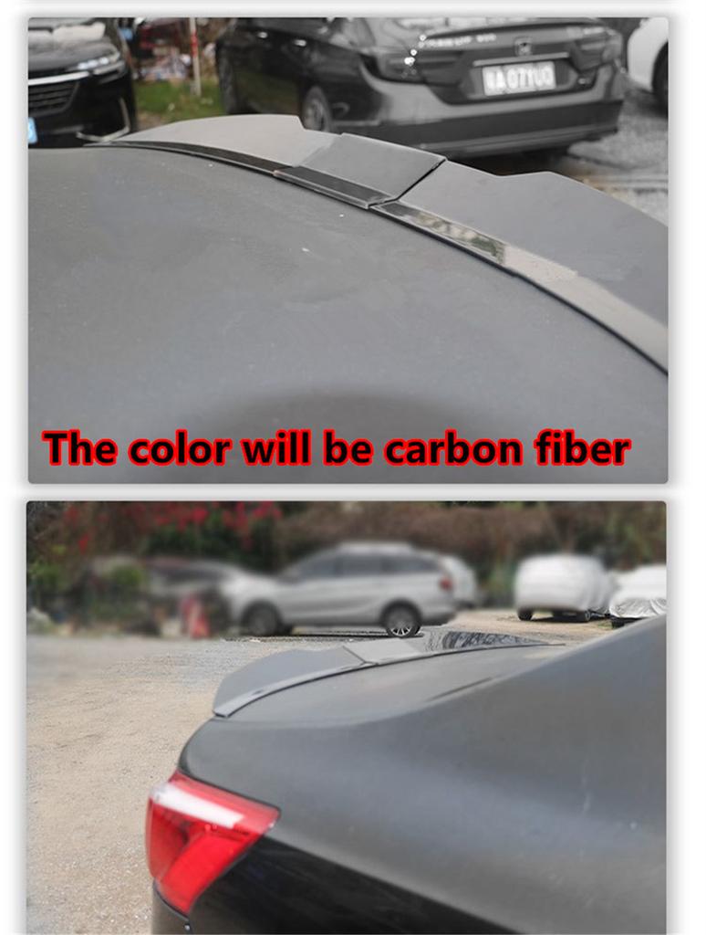 Car Rear Trunk Spoiler Lip Roof Tail Wing Carbon Fiber Adjustable For Car Sedan