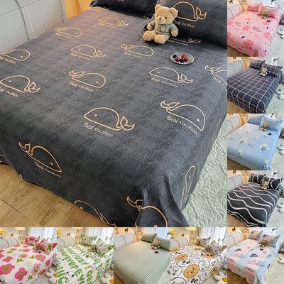 Ploché prestieradlo v kvetinovom štýle Posteľná bielizeň vhodná k pokožke Jednoduchá študentská posteľ Prispôsobená plachta Matrac podložka Prikrývka