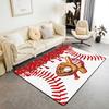 Erosebridal Navy Blue Baseball Ice Cream Area Rug 4'11" X 3'3" Ice Cream Drip Living Room Rugs Non Slip Baseball Glove Decorative Carpets Cu