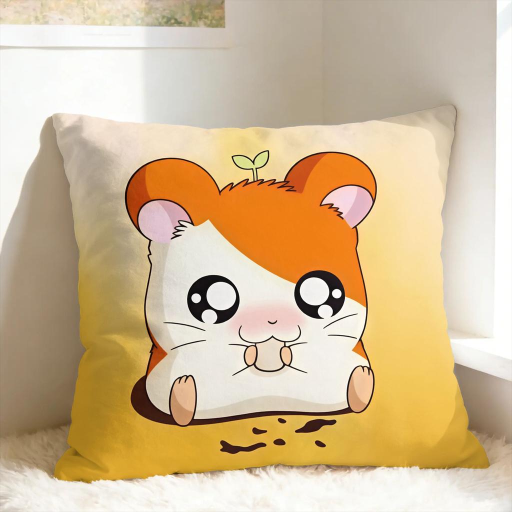 Cute HHamtaroS Mouse Pillow Case Novelty Pillow Cover Comfy Pillowcases For Sofa Home Decoration