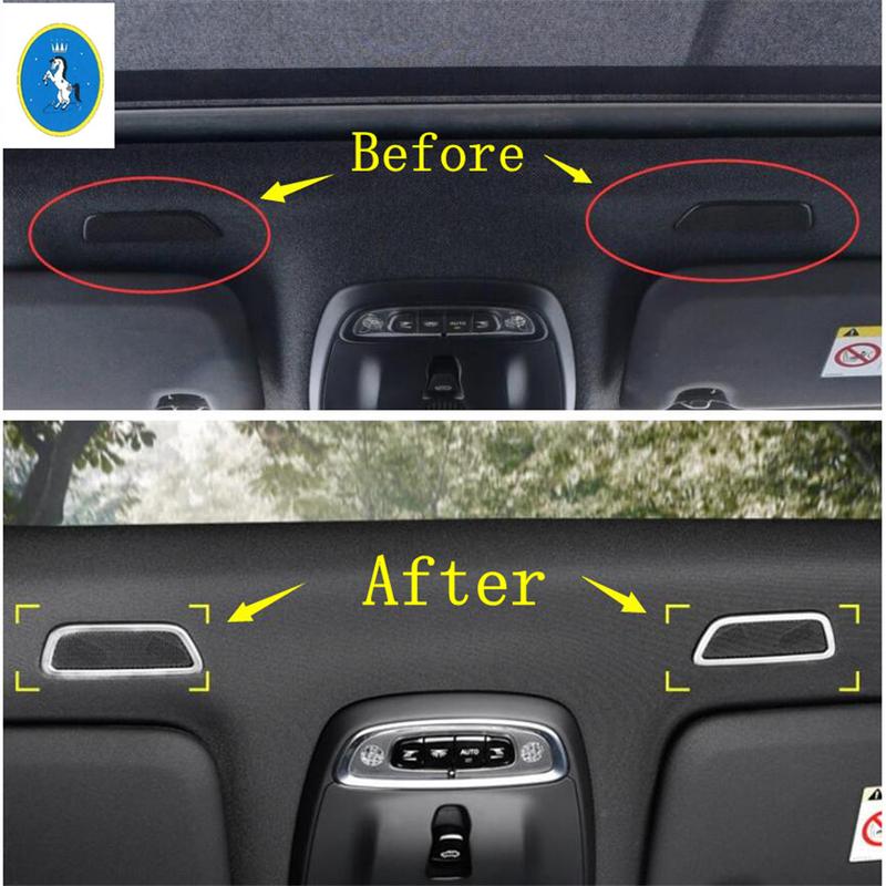For VOLVO XC40 XC60 2018 - 2025 Stainless Auto Front Roof Stereo Speaker Loudspeaker Sound Frame Cover Trim Interior Accessories