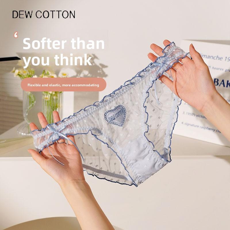 Lady Summer New Style Pure Desire Lovely Lace Polka Dot Tie Triangle Briefs