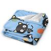 Warm Soft Blanket Girls Boys Picnic Cute Chococats Throw Blanket Black Cat Flannel Bedspread For Couch Chair Sofa Bed Funny