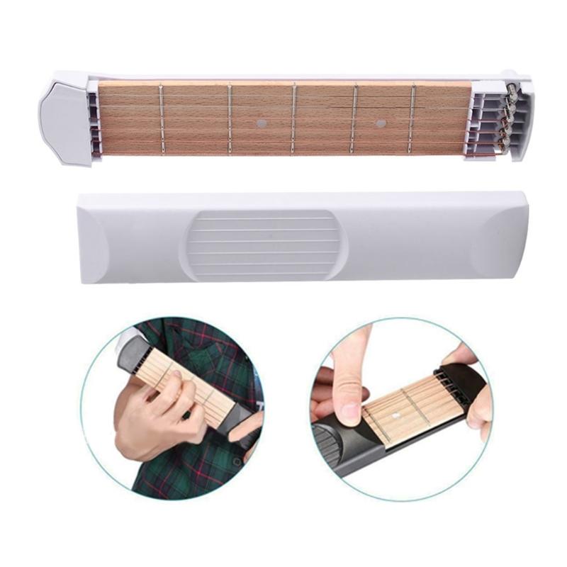 6 Fret Portable Handhold Pocket Guitar Practice Tool Guitar Gadget Chord Trainer