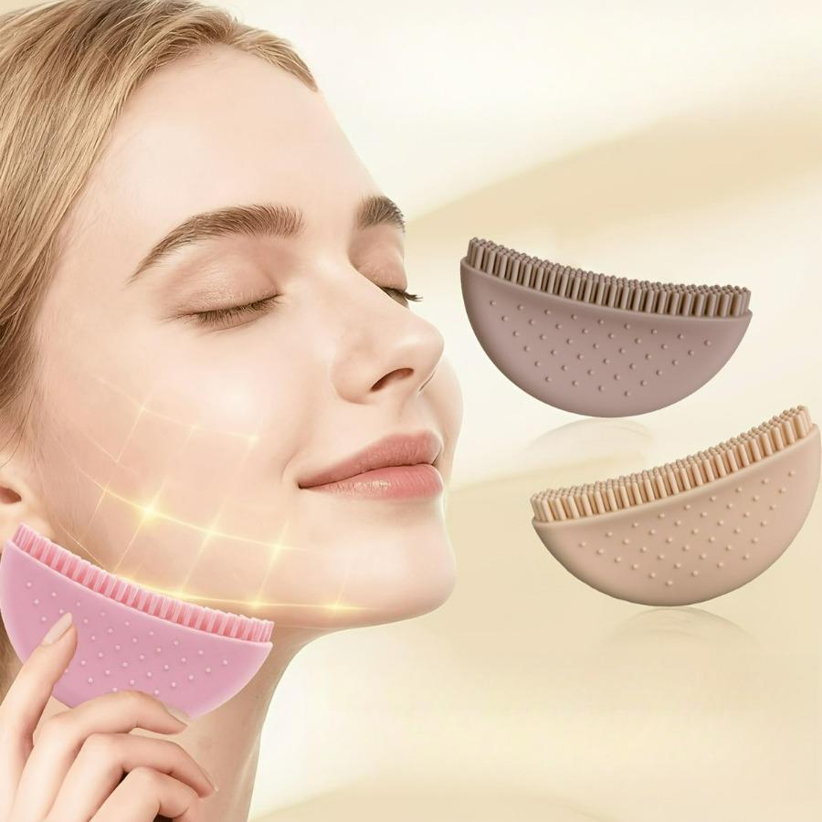 Ergonomic Pure Silicone Face Massage Brush – Facial Contouring & Lifting Tool for Puffiness Care & Self-Care, Ideal for Home