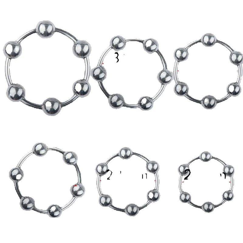 Metal Penis Ring Sex Toys For Men Male Delay Ejaculation Stainless Steel Cock Ring Glans Stimulator Sex Increase Orgasm 6 Sizes