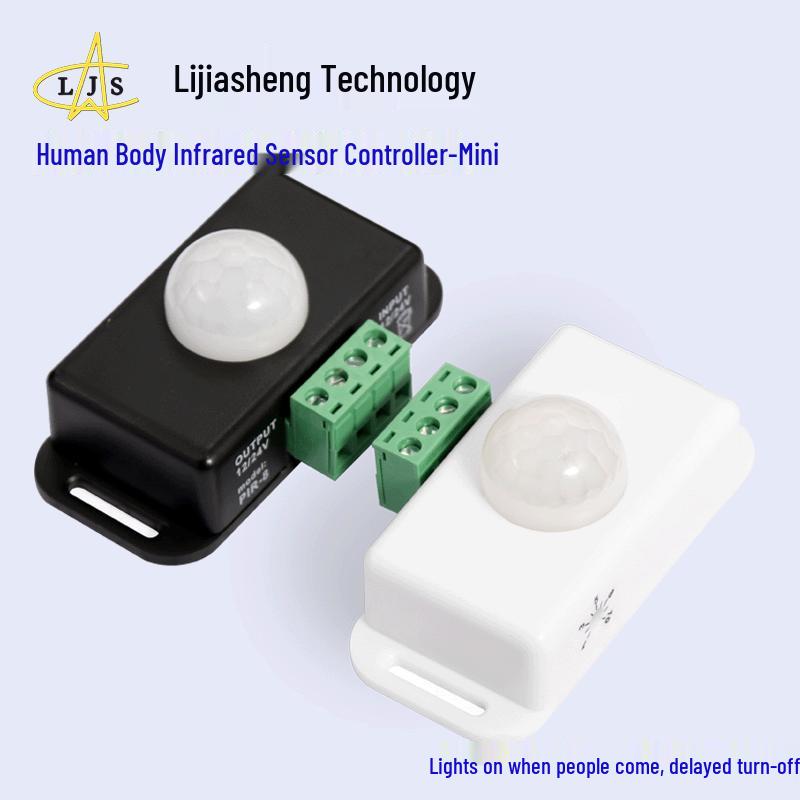 

Светодиодный контроллер с инфракрасным датчиком для интеллектуальных низковольтных светодиодных лент чёрный